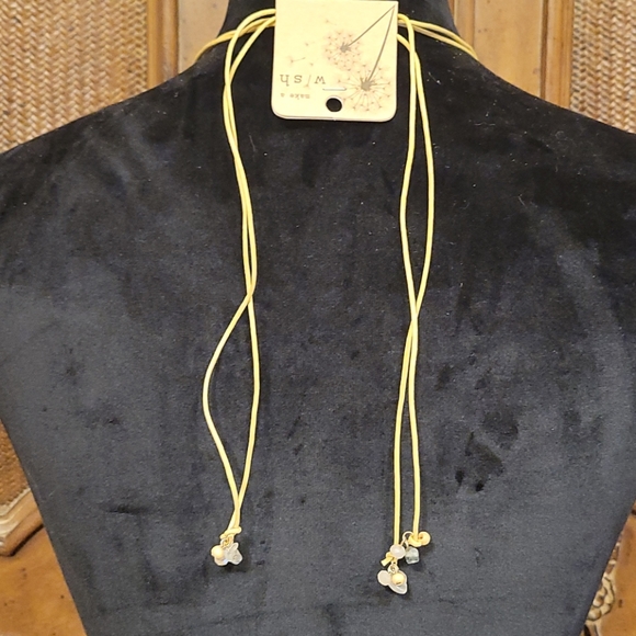 Smoked Topaz Stone and Gold Tone Tassel Necklace - Picture 4 of 5